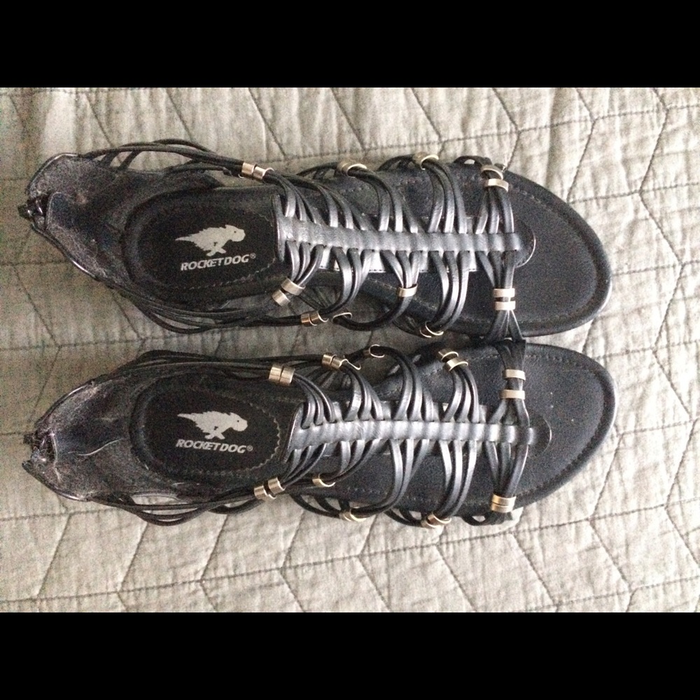 Black size 11 Rocket Dog Gladiator Sandals